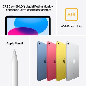 Apple 2022 10.9-inch iPad (Wi-Fi + Cellular, 256GB) – Blue (10th Generation)