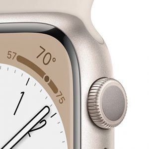 Apple Watch Series 8 [GPS 41 mm] Smart Watch w/Starlight Aluminium Case with Starlight Sport Band.