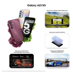 Samsung Galaxy A23 5G, Silver (6GB, 128GB Storage)