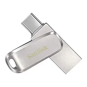 SanDisk Ultra Dual Drive Luxe USB Type C Flash Drive (Silver, 128 GB, 5Y – SDDDC4-128G-I35)