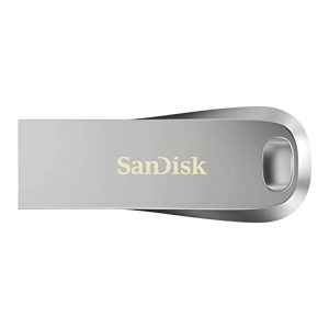 SanDisk Ultra Luxe USB 3.1 Flash Drive 128GB, Upto 150MB/s, All Metal, Metallic Silver