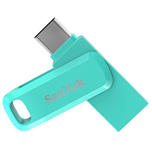 SanDisk Ultra Dual Drive Go 64GB USB 3.0 Type C Pen Drive for Mobile (Mint Green, 5Y)