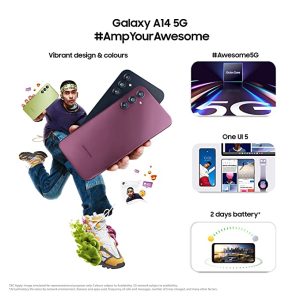 Samsung Galaxy A14 5G (Dark Red, 6GB RAM, 128GB Storage)