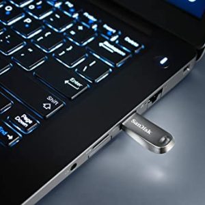 SanDisk Ultra Luxe USB 3.1 Flash Drive 64GB, Upto 150MB/s, All Metal, Metallic Silver